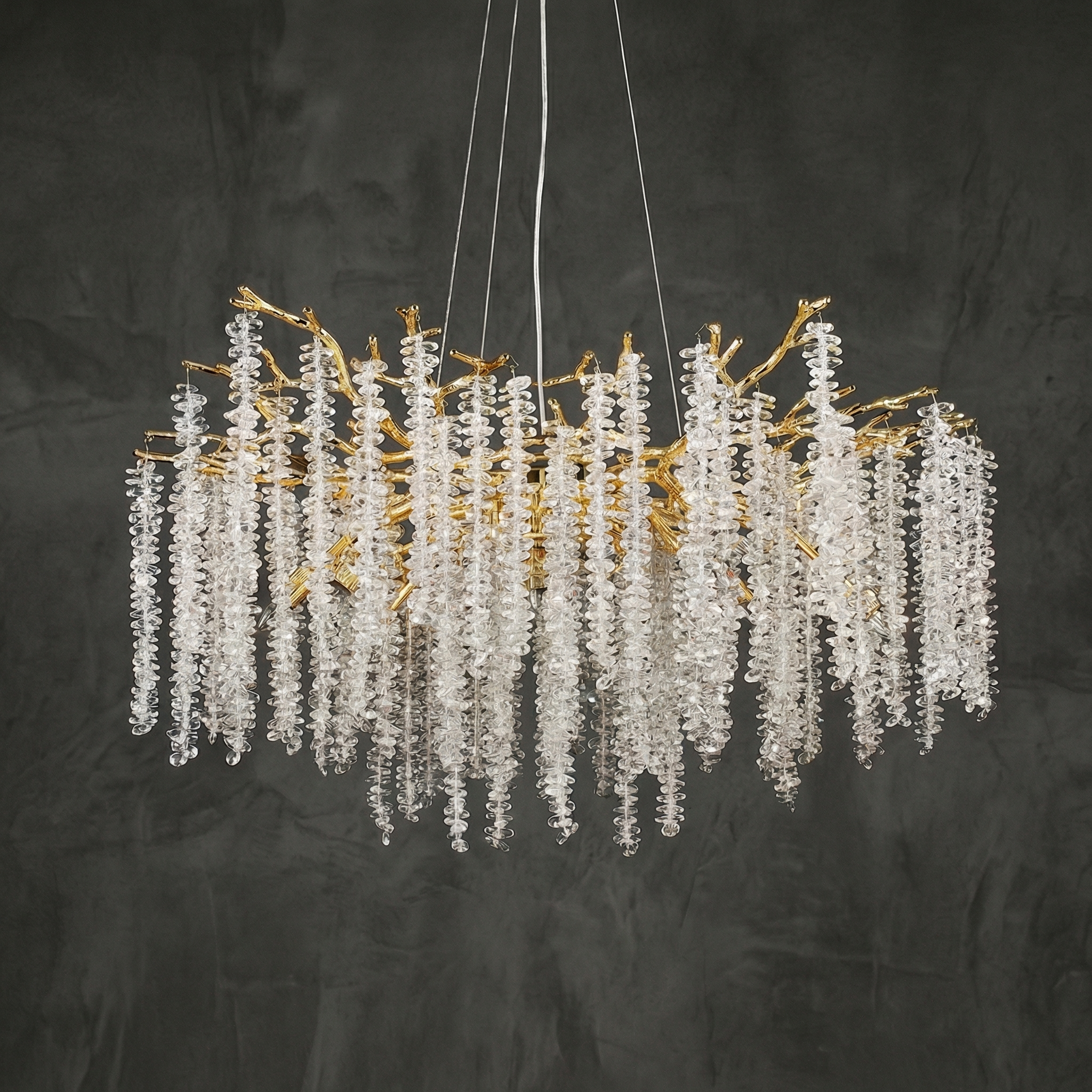 Wisteria Bead Round Chandelier - dark