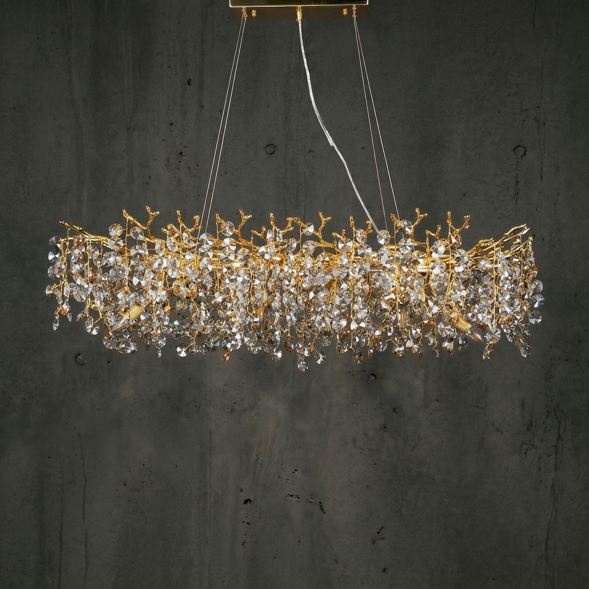 Wisteria Petal Oval Chandelier - dark (wisteria-petal-oval-chandelier-40)