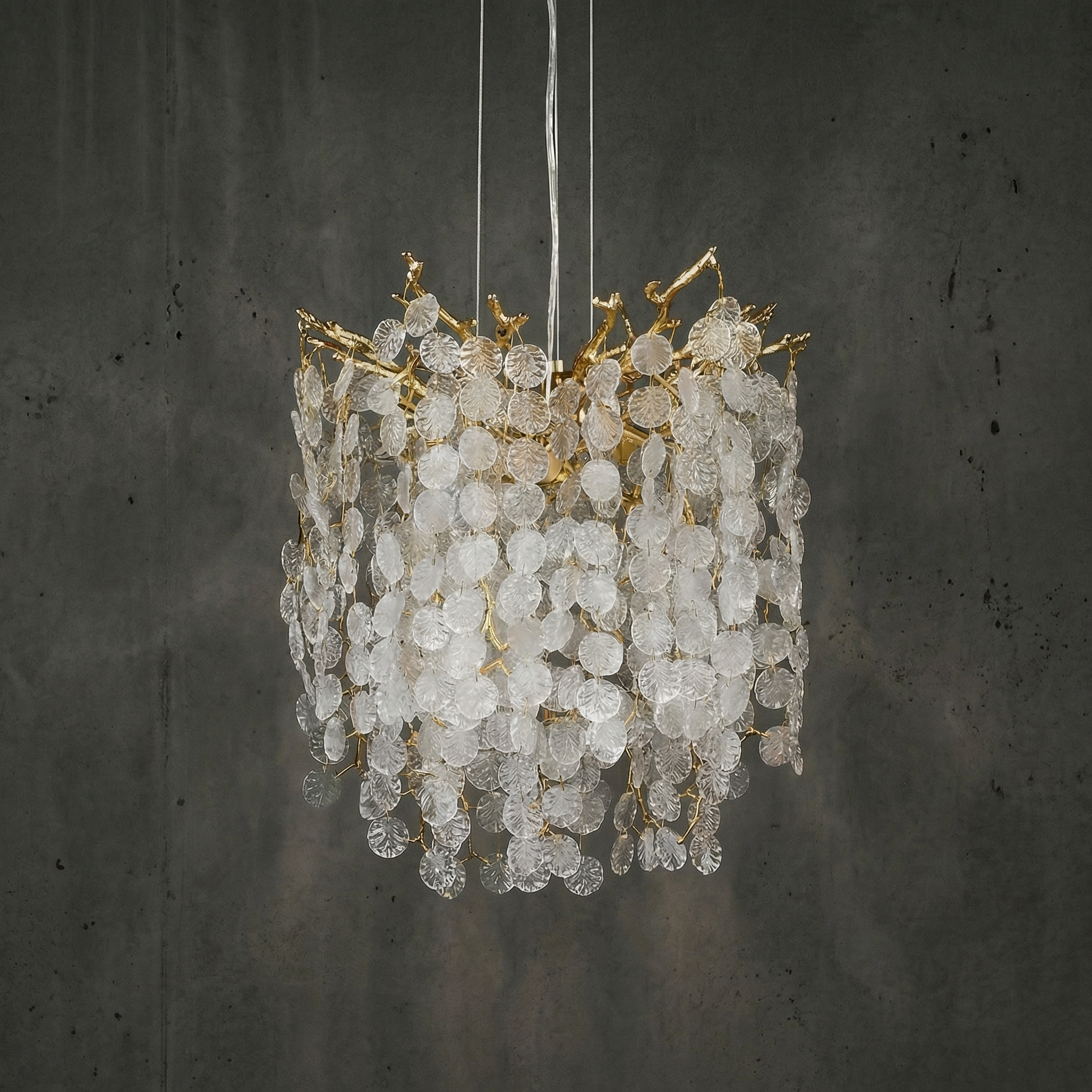 Wisteria Leaf Round Chandelier - dark (wisteria-leaf-round-chandelier-18)