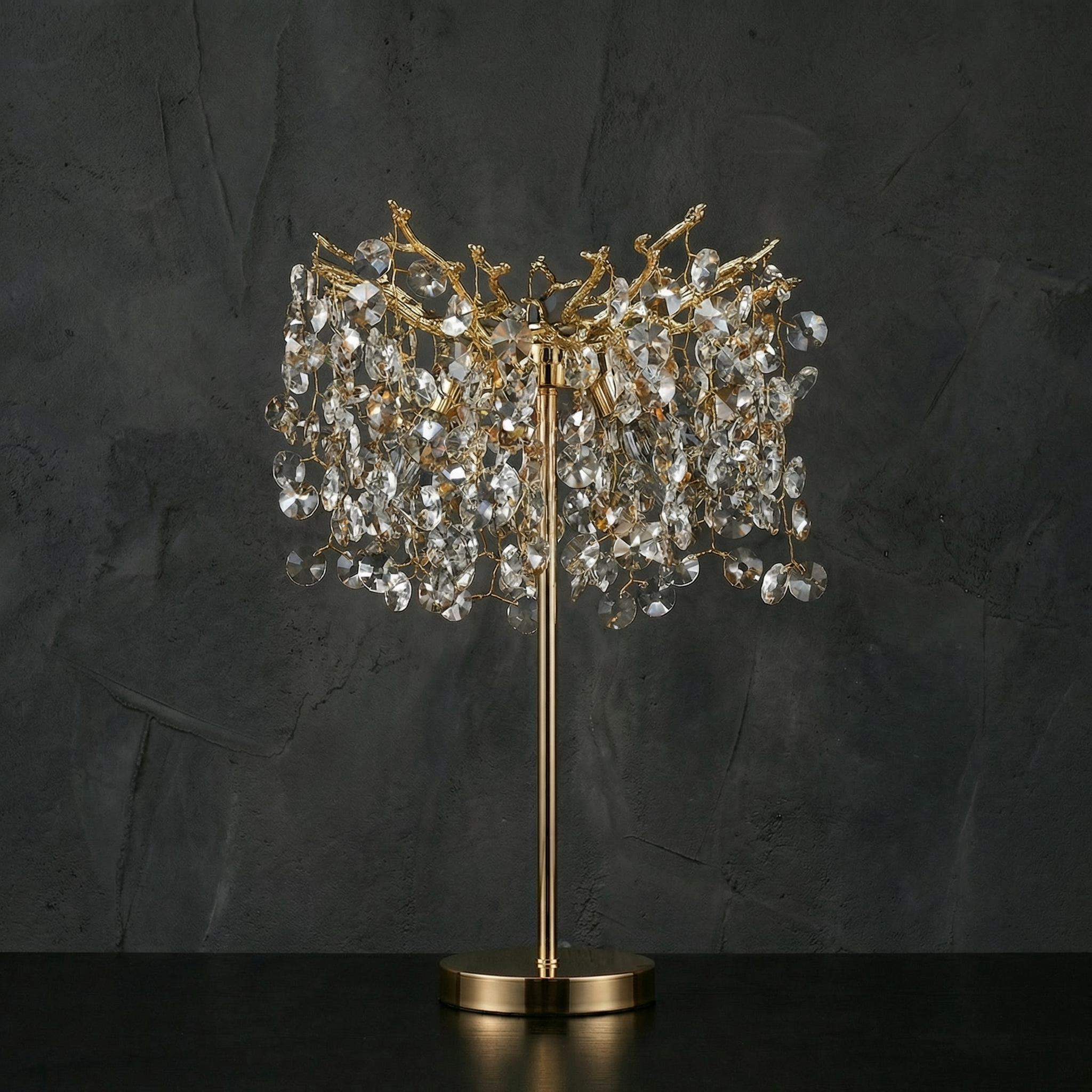 Wisteria Petal Table Lamp - dark