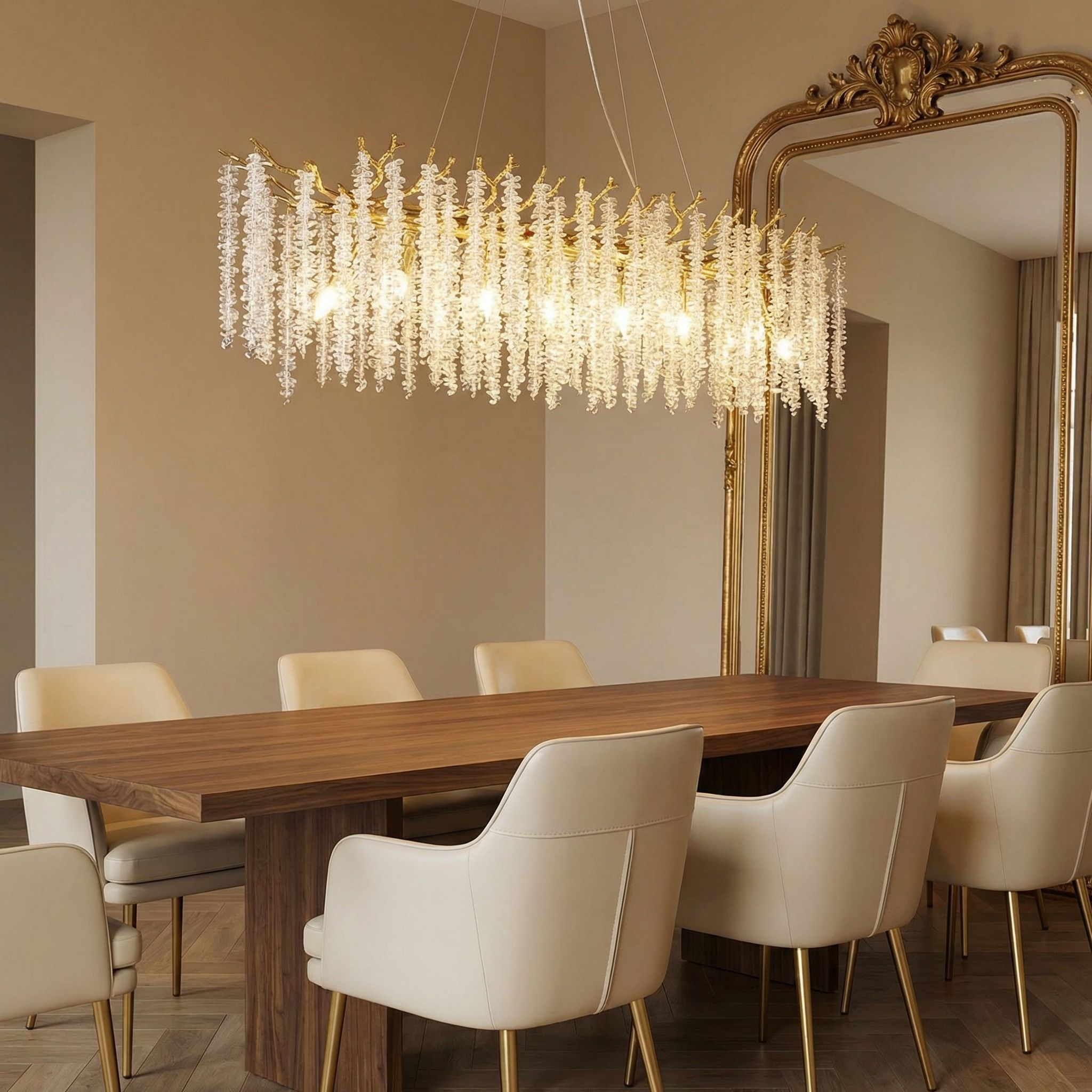 Wisteria Bead Oval Chandelier - lifestyle