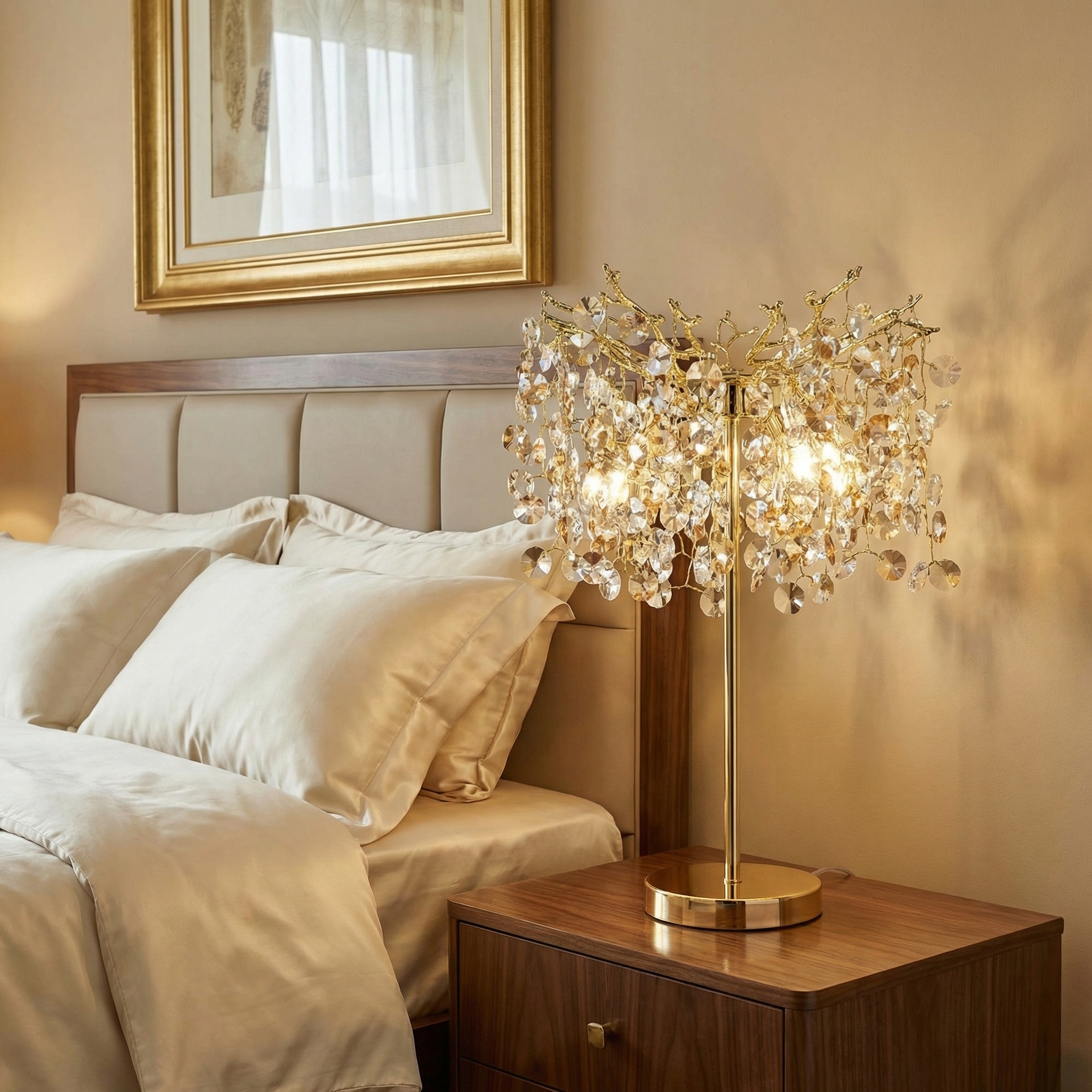 Wisteria Petal Table Lamp - lifestyle