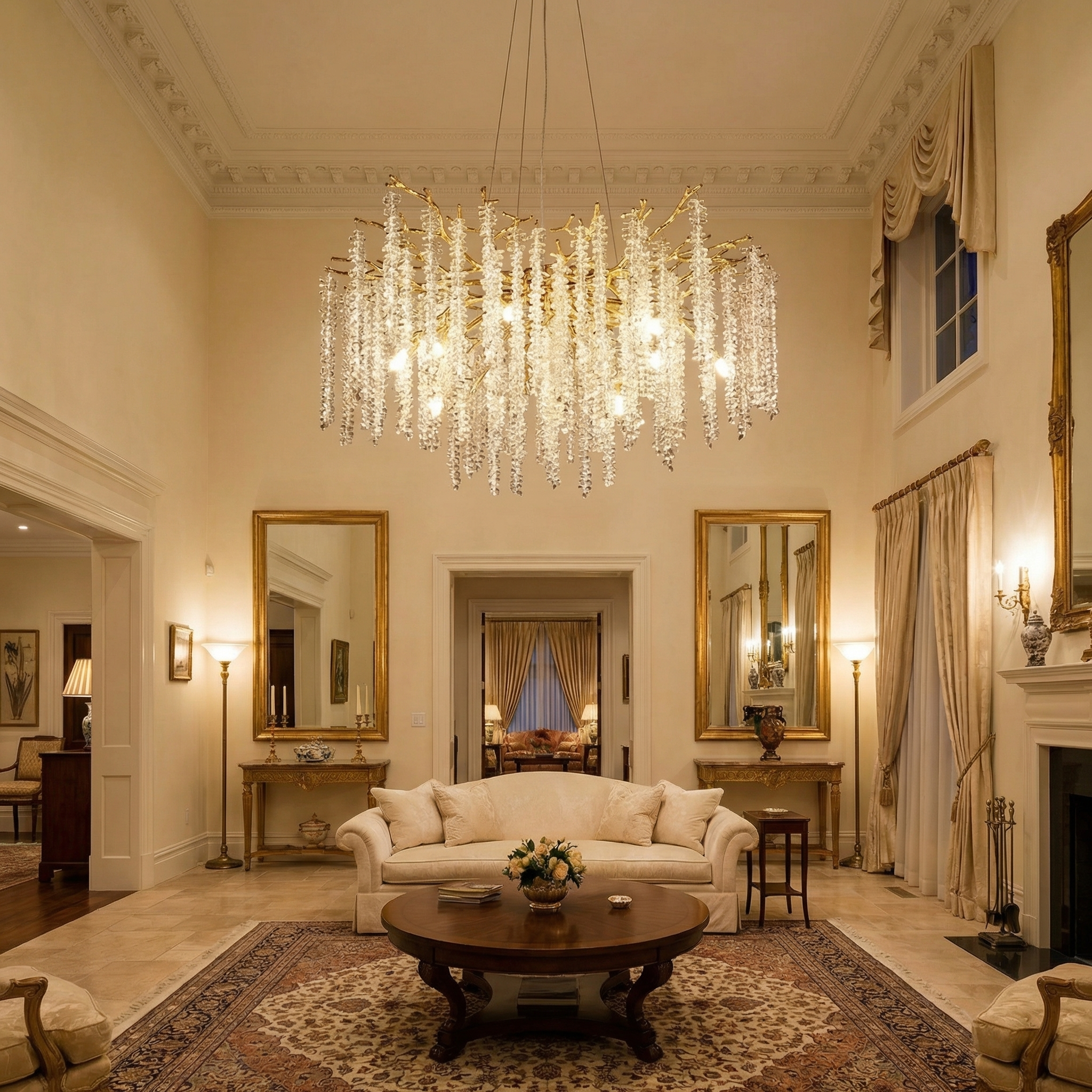 Wisteria Bead Round Chandelier - scene