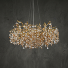 Wisteria Petal Round Chandelier - dark