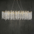 Wisteria Bead Oval Chandelier - dark