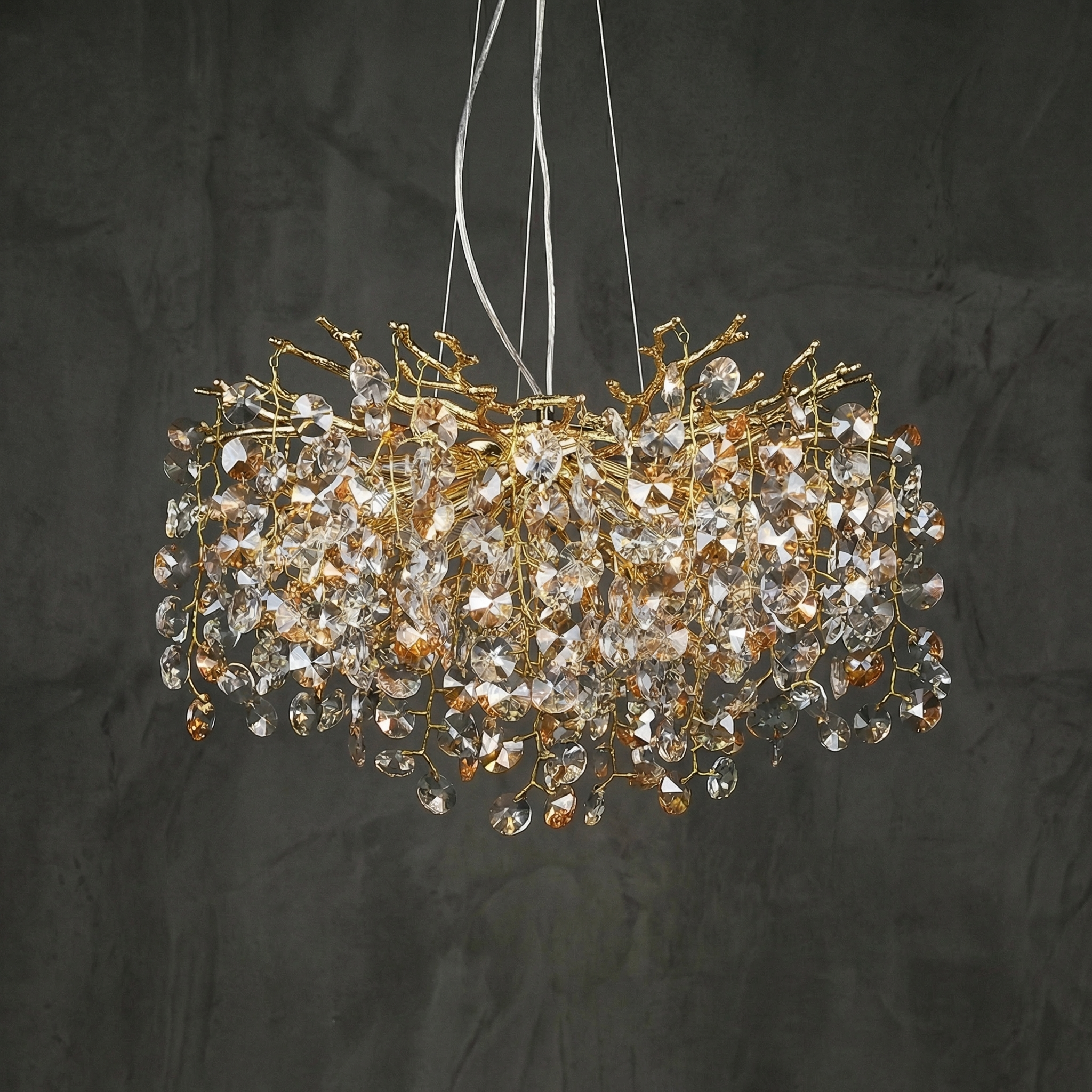 Wisteria Petal Round Chandelier - dark (wisteria-petal-round-chandelier-24)
