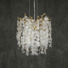 Wisteria Leaf Round Chandelier - dark