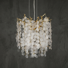Wisteria Leaf Round Chandelier - dark (wisteria-leaf-round-chandelier-24)