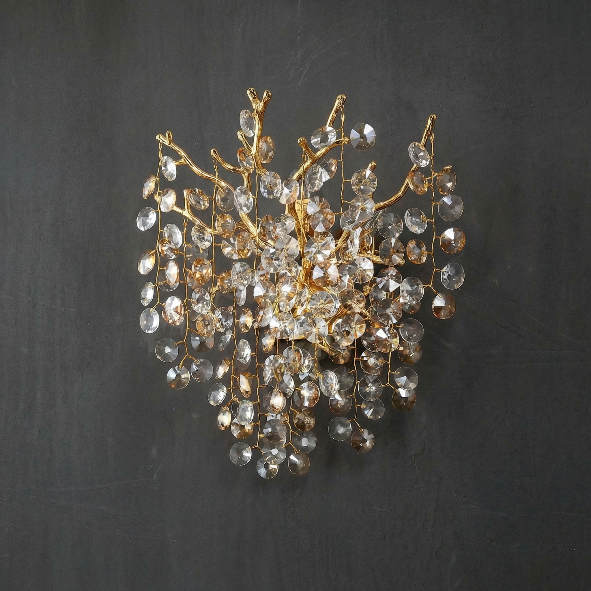 Wisteria Petal Wall Sconce - dark