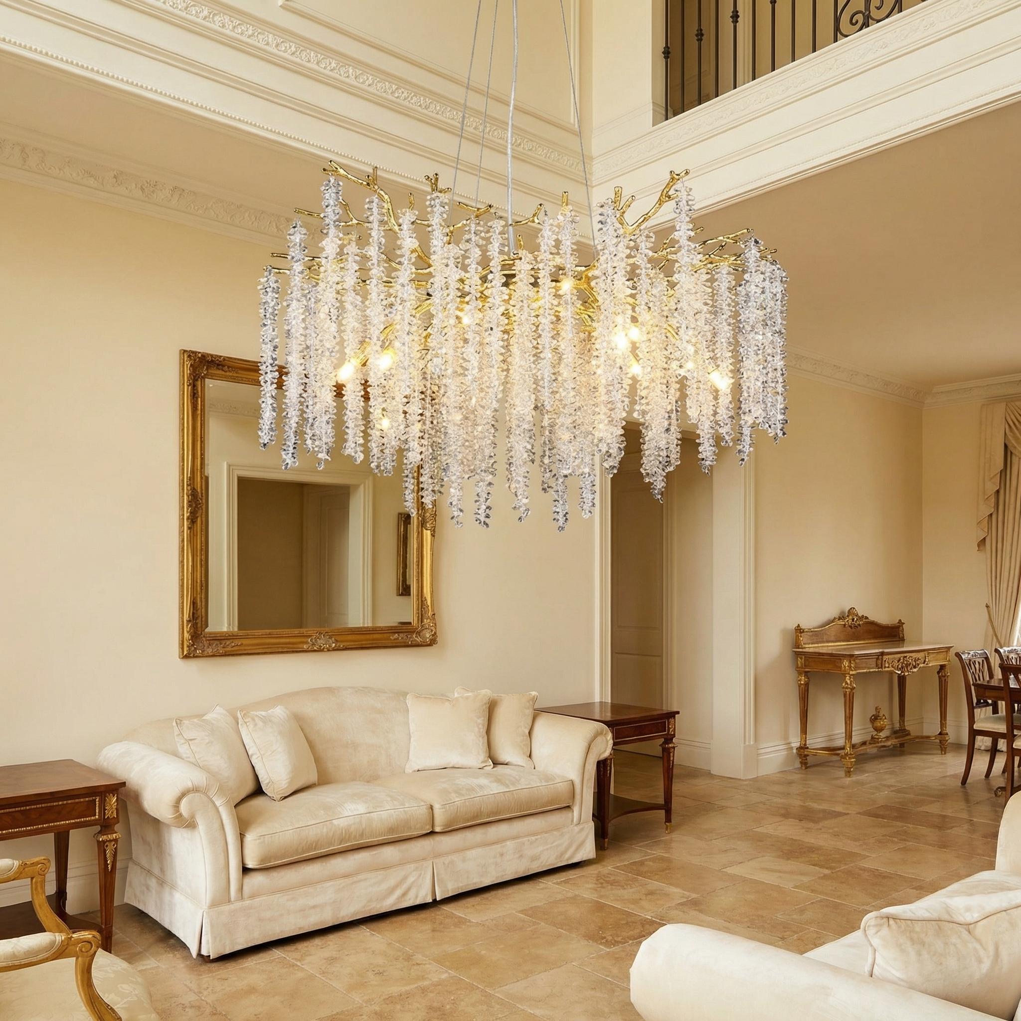 Wisteria Bead Round Chandelier - lifestyle