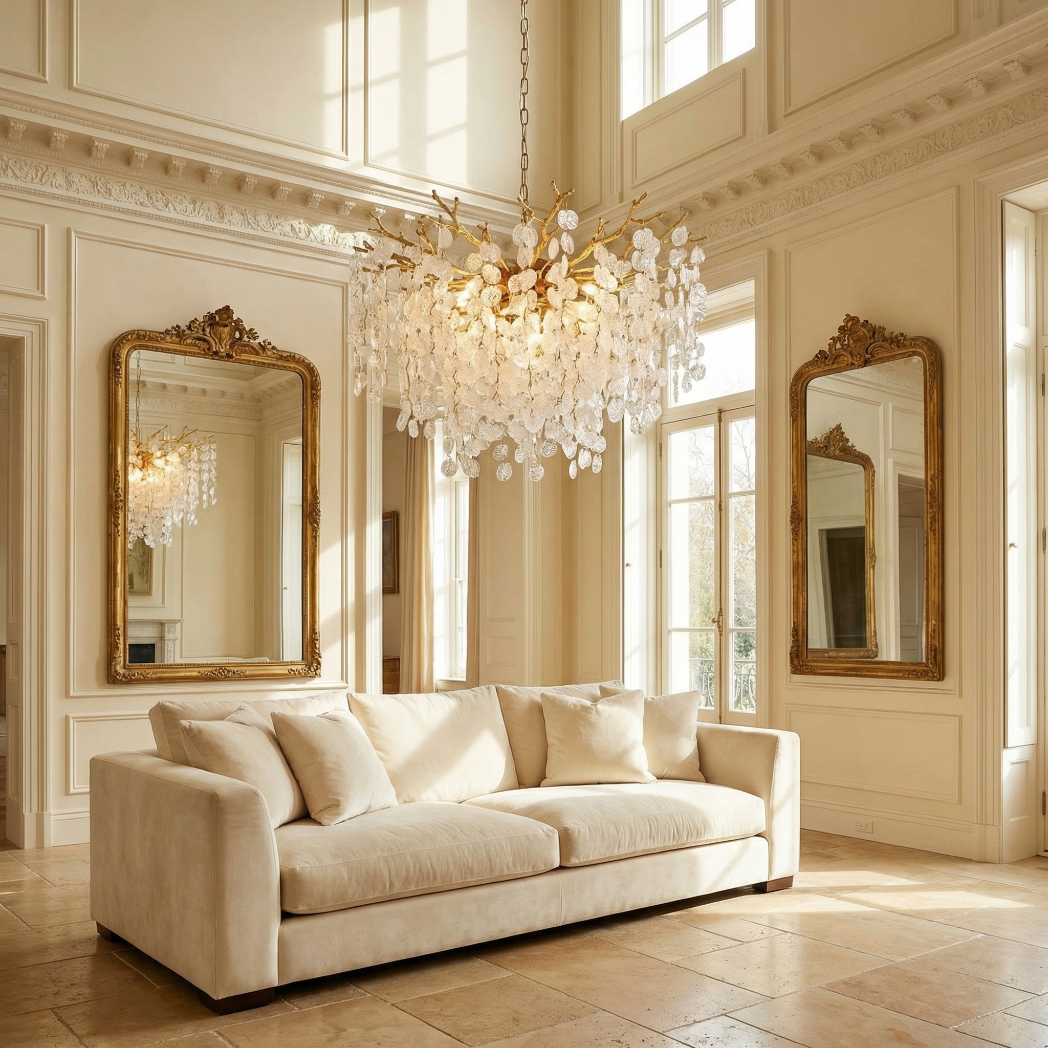 Wisteria Leaf Round Chandelier - lifestyle (wisteria-leaf-round-chandelier-24)