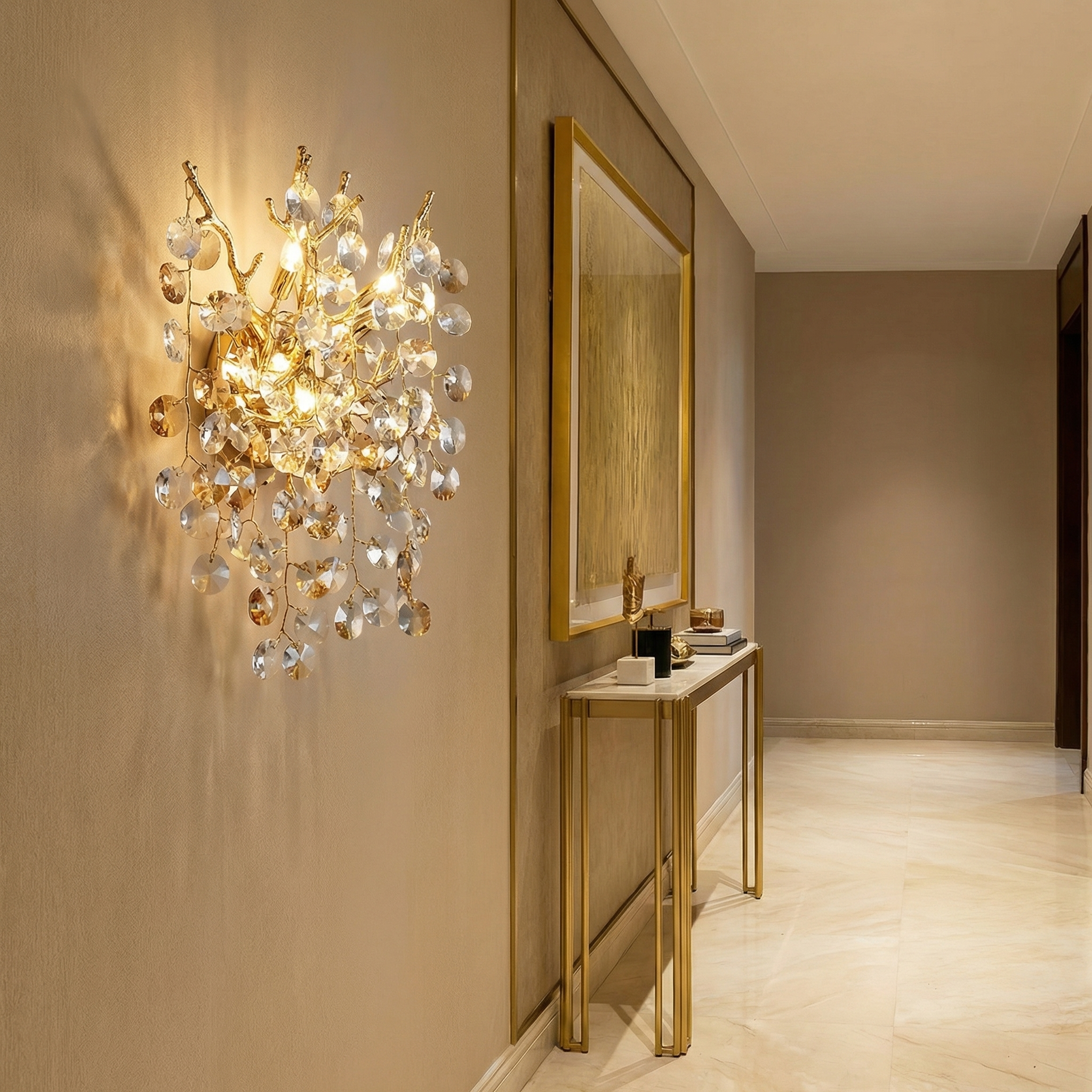 Wisteria Petal Wall Sconce - lifestyle