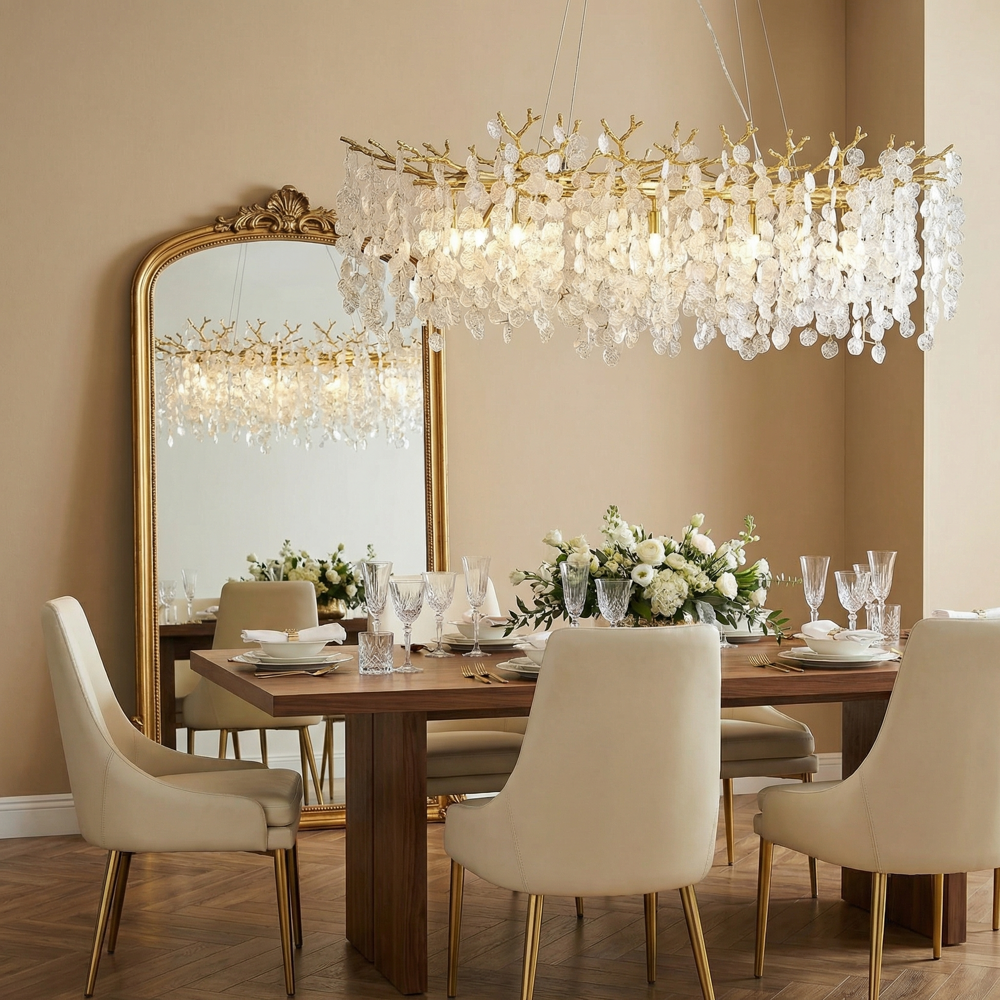 Wisteria Leaf Oval Chandelier - lifestyle (wisteria-leaf-oval-chandelier-40)