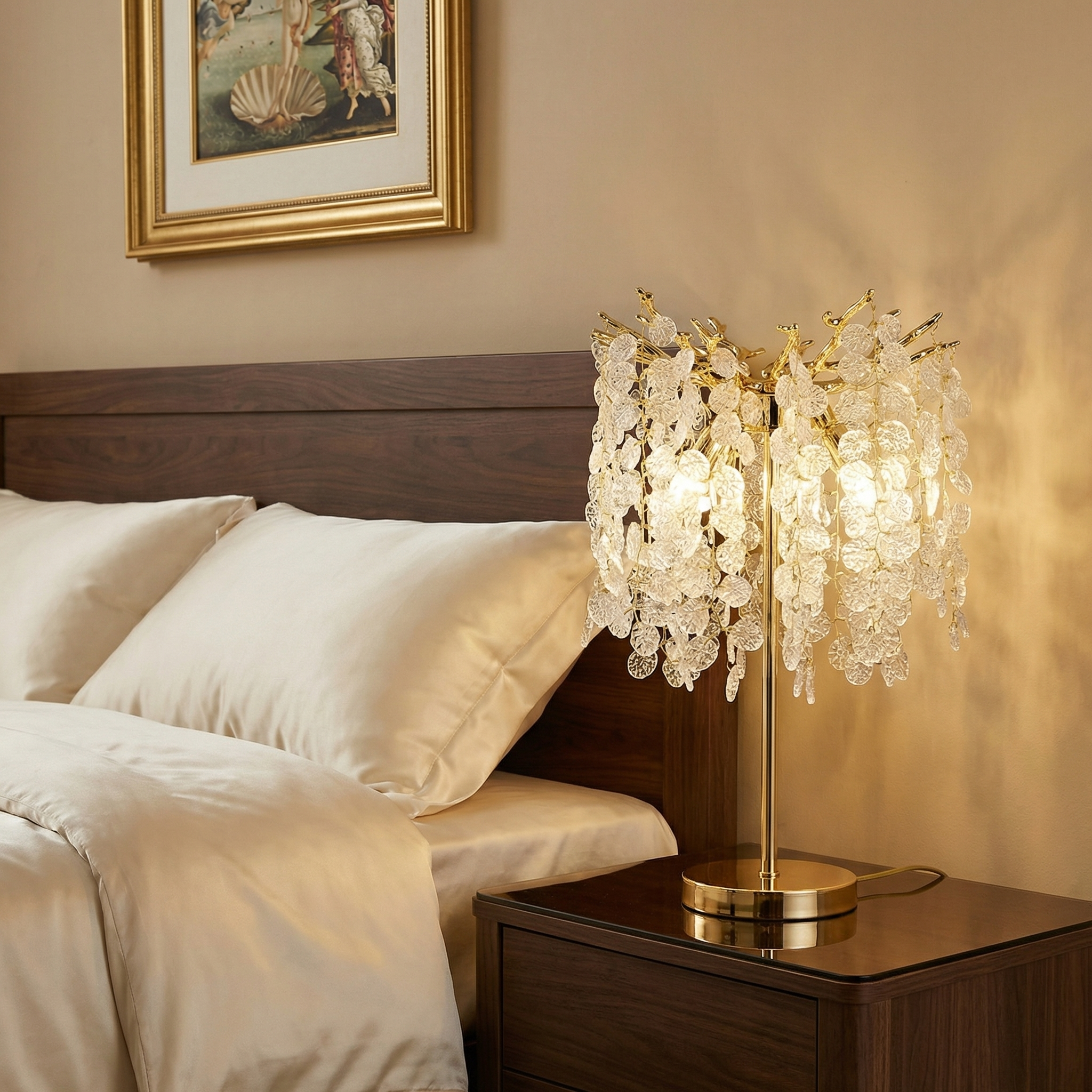 Wisteria Leaf Table Lamp - lifestyle