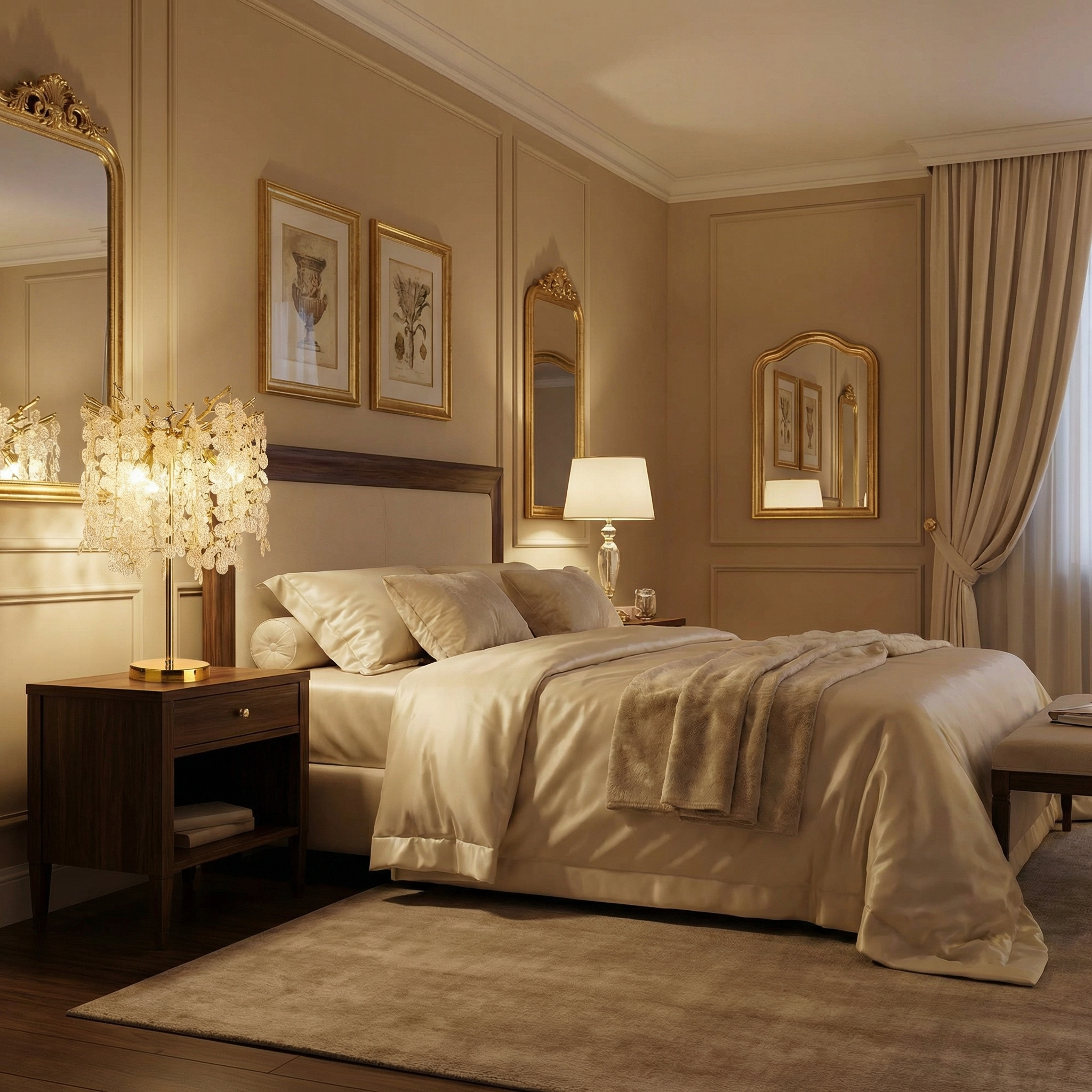 Wisteria Leaf Table Lamp - scene