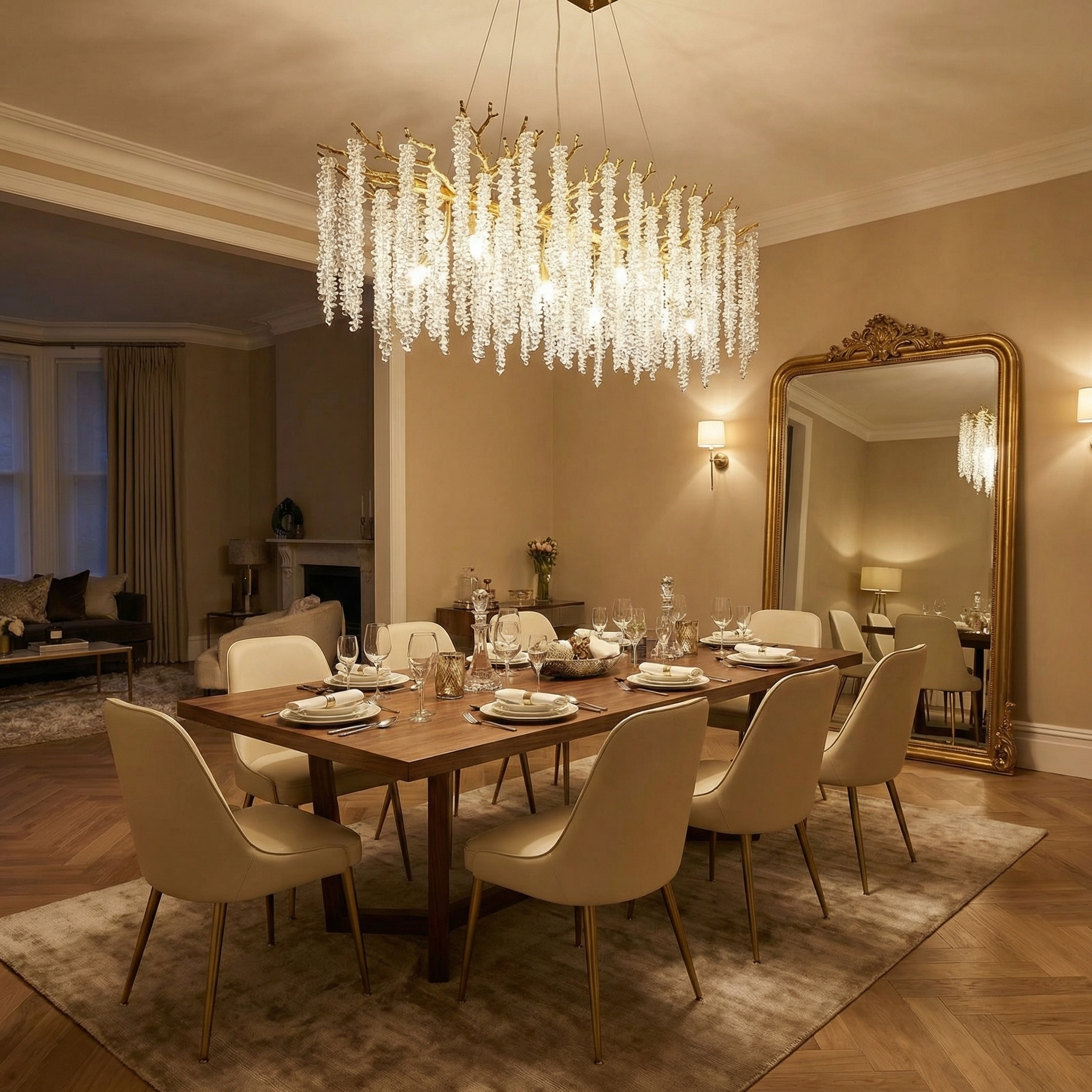 Wisteria Bead Oval Chandelier - scene (wisteria-bead-oval-chandelier-40)