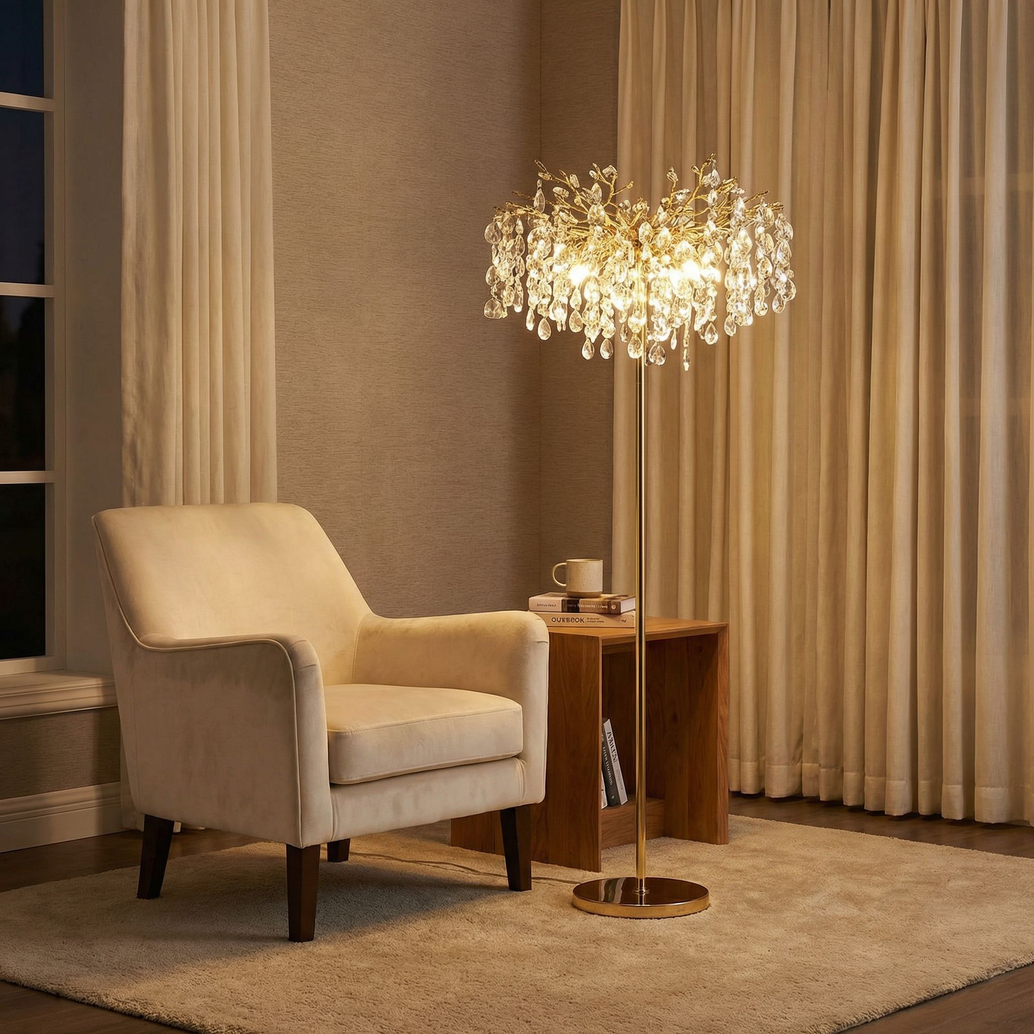 Wisteria Petal Floor Lamp - scene